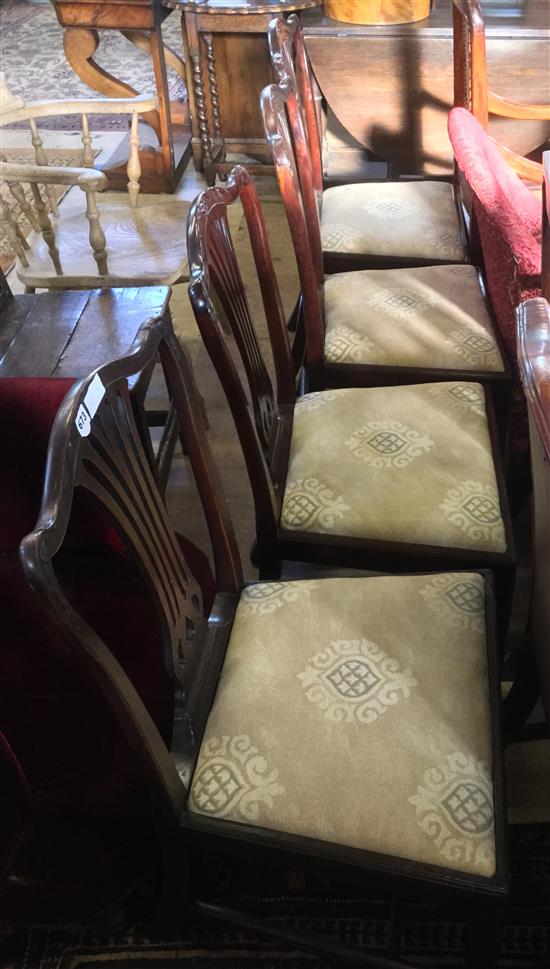 4 mahogany dining chairs